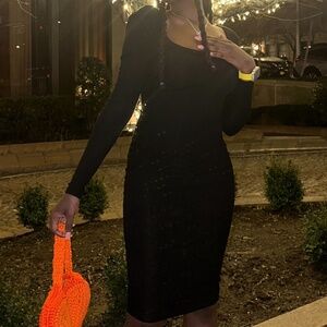 Long Sleeve Black Dress